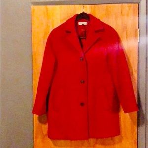 Red Brooks Brothers Wool Coat